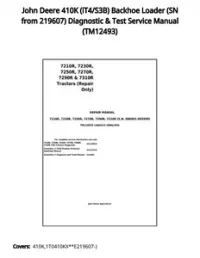 John Deere 410K (iT4/S3B) Backhoe Loader (SN from 219607) Diagnostic & Test Service Manual - TM12493 preview