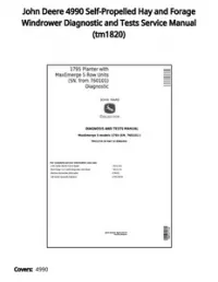 John Deere 4990 Self-Propelled Hay and Forage Windrower Diagnostic and Tests Service Manual - tm1820 preview