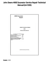 John Deere 490E Excavator Service Repair Technical Manual - tm1505 preview