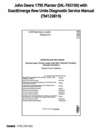 John Deere 1795 Planter (SN.-765100) with ExactEmerge Row Units Diagnostic Service Manual - TM123819 preview