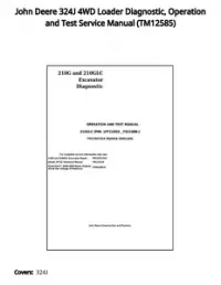 John Deere 324J 4WD Loader Diagnostic  Operation and Test Service Manual - TM12585 preview