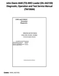 John Deere 444K (T3) 4WD Loader (SN.-642100) Diagnostic  Operation and Test Service Manual - TM10684 preview