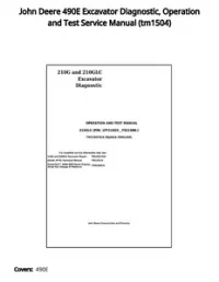John Deere 490E Excavator Diagnostic  Operation and Test Service Manual - tm1504 preview