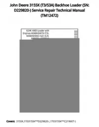 John Deere 315SK (T3/S3A) Backhoe Loader (SN: D229820-) Service Repair Technical Manual - TM12472 preview