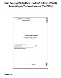 John Deere 410J Backhoe Loader (S.N.from 161617) Service Repair Technical Manual - TM10851 preview