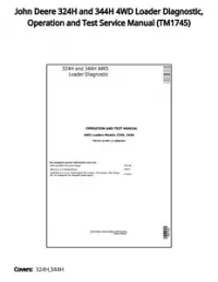 John Deere 324H and 344H 4WD Loader Diagnostic  Operation and Test Service Manual - TM1745 preview