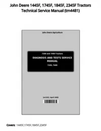 John Deere 1445F  1745F  1845F  2345F Tractors Technical Service Manual - tm4481 preview