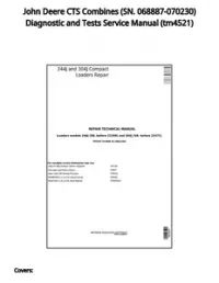 John Deere CTS Combines (SN. 068887-070230) Diagnostic and Tests Service Manual - tm4521 preview