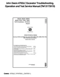 John Deere 470GLC Excavator Troubleshooting  Operation and Test Service Manual - TM13173X19 preview