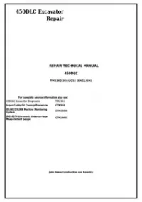 John Deere 450DLC Excavator Service Repair Technical Manual - TM2362 preview