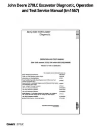 John Deere 270LC Excavator Diagnostic  Operation and Test Service Manual - tm1667 preview