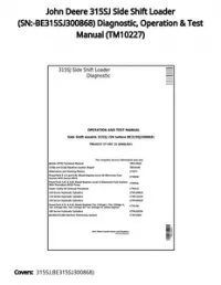 John Deere 315SJ Side Shift Loader (SN:-BE315SJ300868) Diagnostic  Operation & Test Manual - TM10227 preview