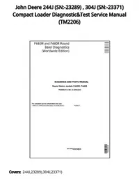 John Deere 244J (SN:-23289)   304J (SN:-23371) Compact Loader Diagnostic&Test Service Manual - TM2206 preview