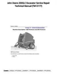 John Deere 250GLC Excavator Service Repair Technical Manual - TM12177 preview