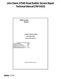 John Deere 3754D Road Builder Service Repair Technical Manual - TM10422 preview