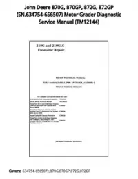 John Deere 870G  870GP  872G  872GP (SN.634754-656507) Motor Grader Diagnostic Service Manual - TM12144 preview