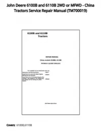 John Deere 6100B and 6110B 2WD or MFWD - China Tractors Service Repair Manual - TM700019 preview