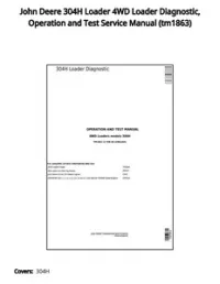 John Deere 304H Loader 4WD Loader Diagnostic  Operation and Test Service Manual - tm1863 preview