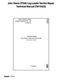John Deere 3754D Log Loader Service Repair Technical Manual - TM10423 preview