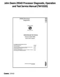 John Deere 2954D Processor Diagnostic  Operation and Test Service Manual - TM10333 preview