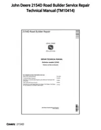 John Deere 2154D Road Builder Service Repair Technical Manual - TM10414 preview