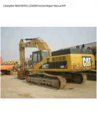Caterpillar 966H WHEEL LOADER Service Repair Manual RYF preview