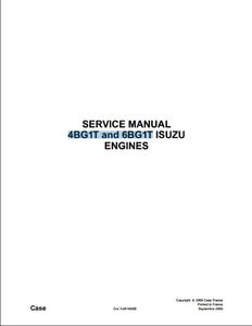 Case/Case IH 4BG1T ISUZU  Engine manual