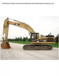 CATERPILLAR 345B II EXCAVATOR OPERATION AND MAINTENANCE MANUAL AGS preview