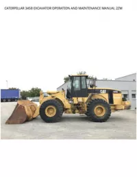 CATERPILLAR 345B EXCAVATOR OPERATION AND MAINTENANCE MANUAL 2ZW preview
