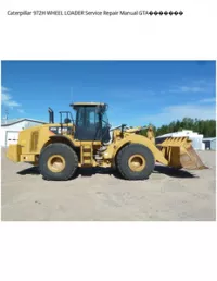 Caterpillar 972H WHEEL LOADER Service Repair Manual GTA preview