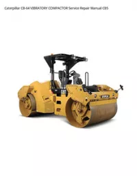 Caterpillar CB-64 VIBRATORY COMPACTOR Service Repair Manual CB5 preview