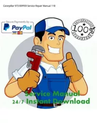 Caterpillar 973 RIPPER Service Repair Manual 11B preview