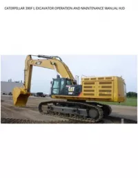 CATERPILLAR 390F L EXCAVATOR OPERATION AND MAINTENANCE MANUAL HJD preview