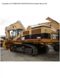 Caterpillar CS-76 VIBRATORY COMPACTOR Service Repair Manual JCS preview