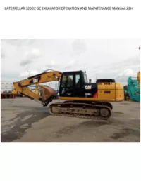 CATERPILLAR 320D2 GC EXCAVATOR OPERATION AND MAINTENANCE MANUAL ZBH preview