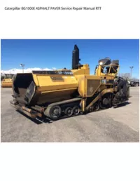 Caterpillar BG1000E ASPHALT PAVER Service Repair Manual RTT preview