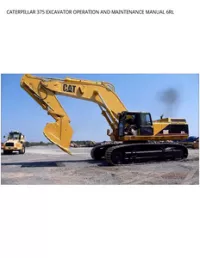 CATERPILLAR 375 EXCAVATOR OPERATION AND MAINTENANCE MANUAL 6RL preview
