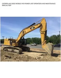 CATERPILLAR 330D2 MOBILE HYD POWER UNIT OPERATION AND MAINTENANCE MANUAL MZP preview