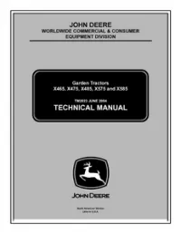 John Deere Garden Tractors x465 x475 x485 x575 and x585 Service Repair Manual - TM2023 preview