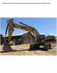 CATERPILLAR 365C EXCAVATOR OPERATION AND MAINTENANCE MANUAL ELC preview