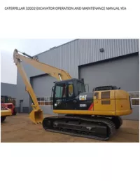 CATERPILLAR 320D2 EXCAVATOR OPERATION AND MAINTENANCE MANUAL YEA preview