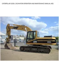 CATERPILLAR 325B L EXCAVATOR OPERATION AND MAINTENANCE MANUAL 4DS preview
