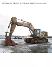 CATERPILLAR 365B EXCAVATOR OPERATION AND MAINTENANCE MANUAL SDL preview
