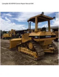 Caterpillar 8D RIPPER Service Repair Manual 93M preview