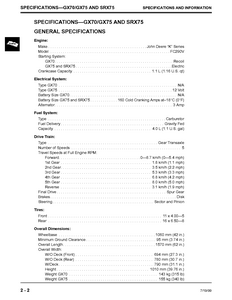 John Deere SRX95 service manual