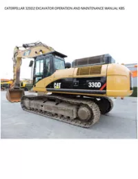 CATERPILLAR 320D2 EXCAVATOR OPERATION AND MAINTENANCE MANUAL KBS preview