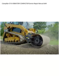 Caterpillar CV18 VIBRATORY COMPACTOR Service Repair Manual AAM preview