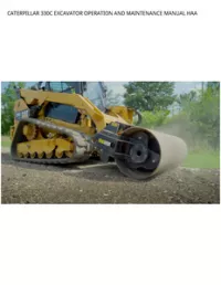 CATERPILLAR 330C EXCAVATOR OPERATION AND MAINTENANCE MANUAL HAA preview