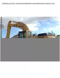CATERPILLAR 320D L EXCAVATOR OPERATION AND MAINTENANCE MANUAL PHX preview
