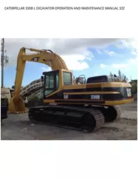 CATERPILLAR 330B L EXCAVATOR OPERATION AND MAINTENANCE MANUAL 3ZZ preview